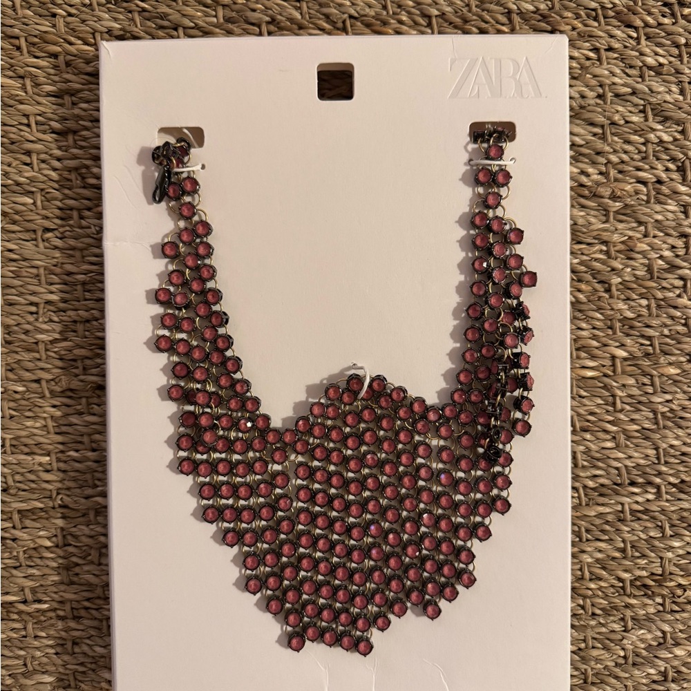 Zara pink Beaded Necklace